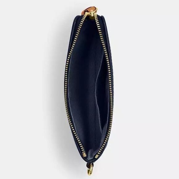 NWT Limited Coach CZ452 Signature Denim Corner Zip Wristlet with Cherry Charm - Picture 3 of 9